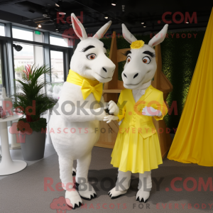 Citrongul æsel maskot...