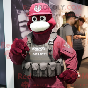 Maroon Marine Recon maskot...