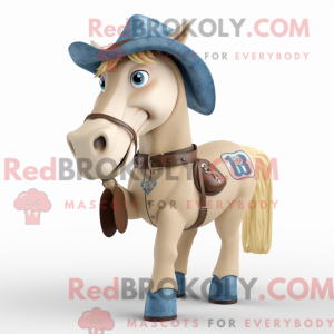 Beige hestesko maskot...