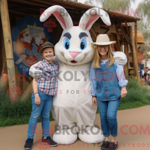 Cream Wild Rabbit mascot...