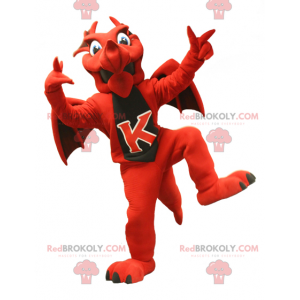 Mascota dragón rojo y negro - Redbrokoly.com