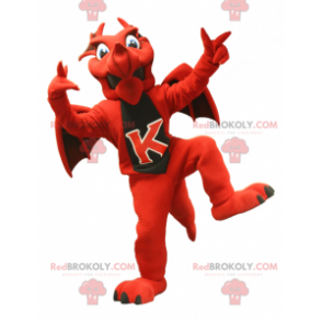 Röd och svart drakmaskot - Redbrokoly.com