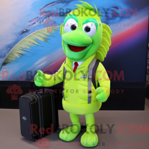 Postava maskota Lime Green...
