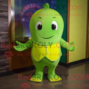 Postava maskota Lime Green...