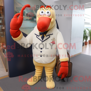 Cream Lobster maskot...