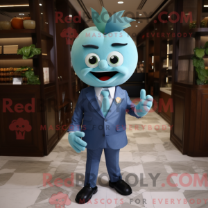 Turquoise Apple mascot...