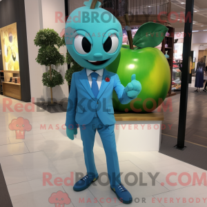 Turquoise Apple mascot...