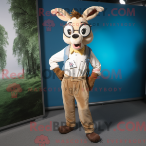Beige Deer mascot costume...