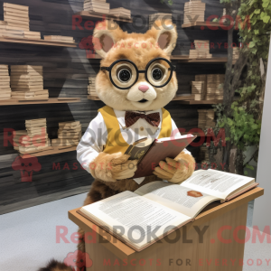 Guld egern maskot kostume...