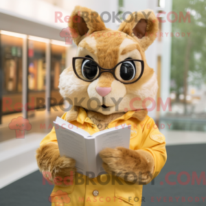 Guld egern maskot kostume...