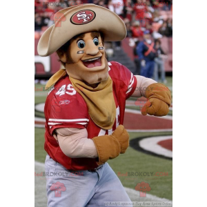 Muscular and smiling cowboy mascot - Redbrokoly.com