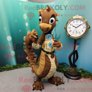 Brown Seahorse mascot...