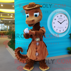 Brown Seahorse mascot...