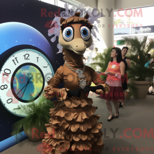 Brown Seahorse mascot...