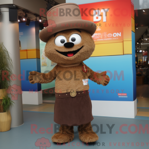 Brun Biryani maskot kostume...