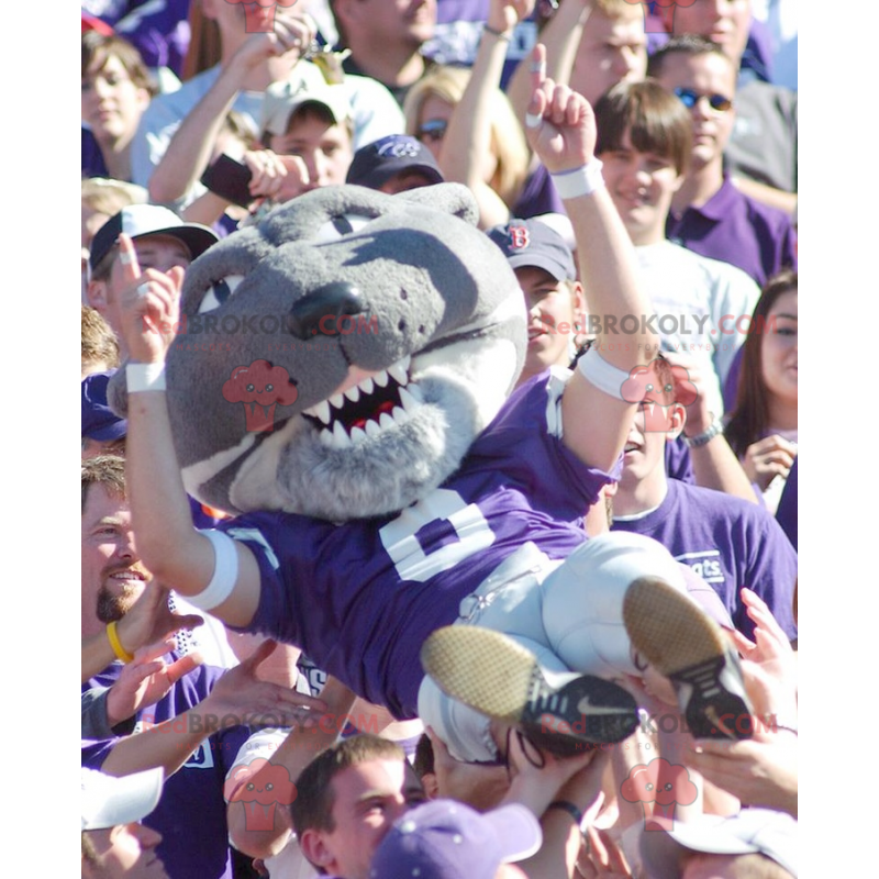 Gray tiger mascot looking fierce - Redbrokoly.com Gray tiger mascot looking fierce - Redbrokoly.com