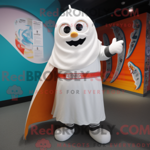 White Knife Thrower maskot...