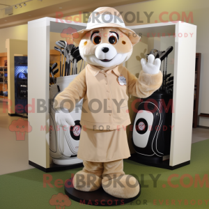 Beige Golf Bag mascot...