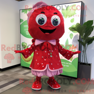 Aardbei-mascottekostuum...