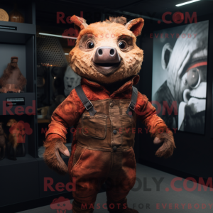 Rust gris maskot drakt...