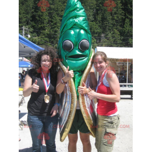 Mascotte de coquillage vert argenté et doré - Redbrokoly.com