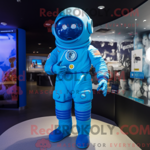 Blå Astronaut maskot...