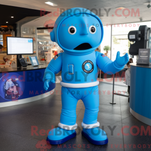 Mascotte d astronaute bleu...