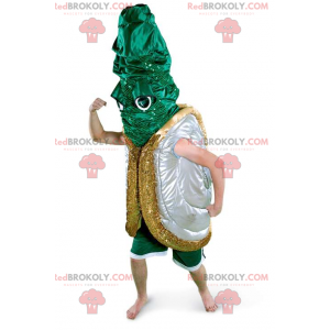 Mascotte de coquillage vert argenté et doré - Redbrokoly.com