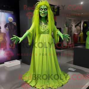 Limegrønn Undead máscara de...