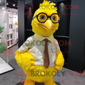 Gul kylling maskot kostume...