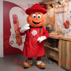 Red Goulash mascot costume...