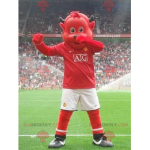 Rode beer mascotte in sportkleding - Redbrokoly.com