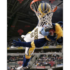 Mascotte della tigre blu e gialla - Redbrokoly.com