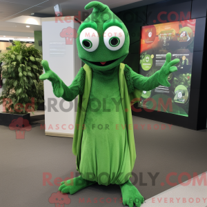 Green Stilt Walker mascot...