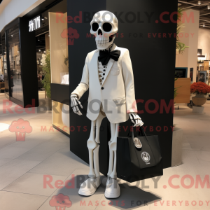 White Skull maskot kostume...