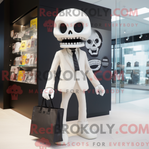 White Skull maskot kostume...