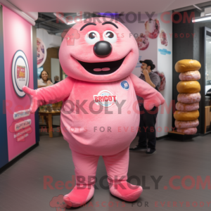 Pink Bagels maskot kostume...