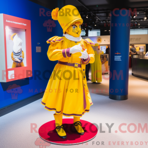 Yellow Swiss Guard mascot...