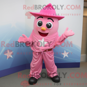 Pink Starfish maskot...