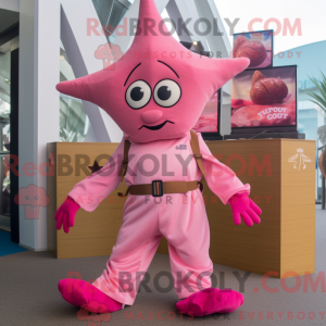 Pink Starfish maskot...