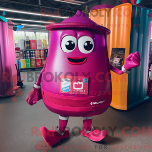 Magenta Soda Can maskot...