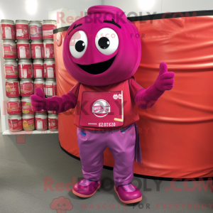 Magenta Soda Can maskot...