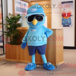 Figura de máscara azul de...