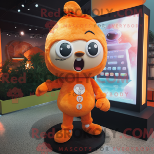Orange Sanduhr Maskottchen...