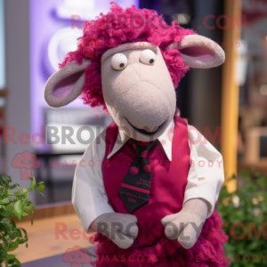 Magenta Merino Sau maskot...