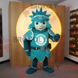 Teal Celtic Shield mascot...