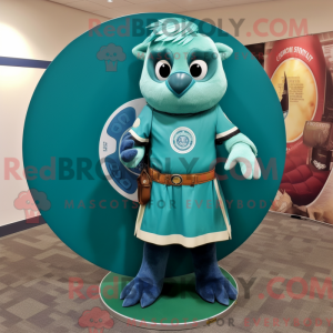 Teal Celtic Shield mascot...