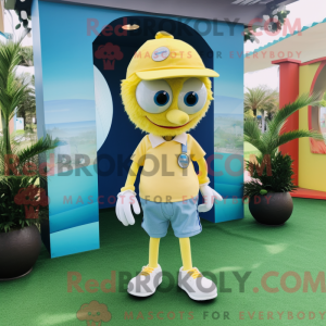 Yellow Golf Ball mascot...