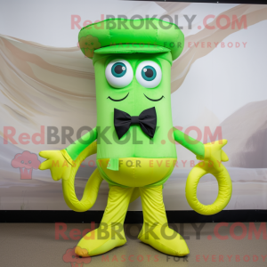 Postava maskota Lime Green...