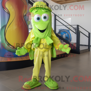 Postava maskota Lime Green...